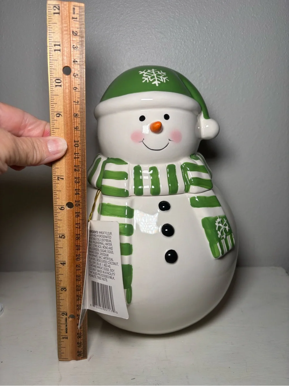 CIB Ceramic Snowman Cookie Jar